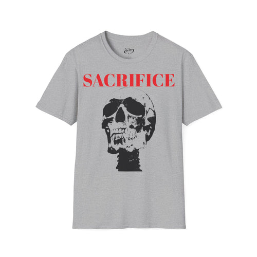 Sacrifice Skull Graphic Unisex Softstyle T-Shirt | Casual Wear, Gift for Halloween, Unique Streetwear, Gothic Style, Everyday Fashion
